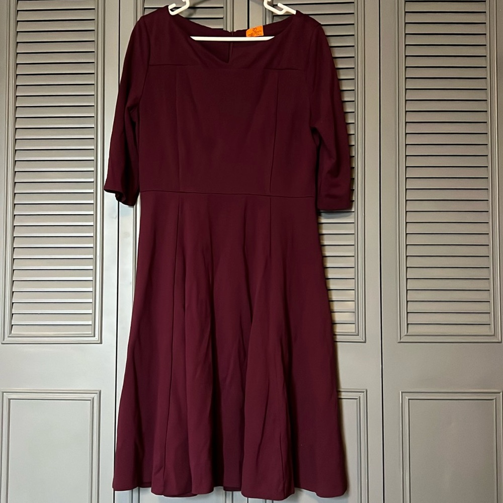 Mary crafts : Deep Red Long Sleeve Dress - 14